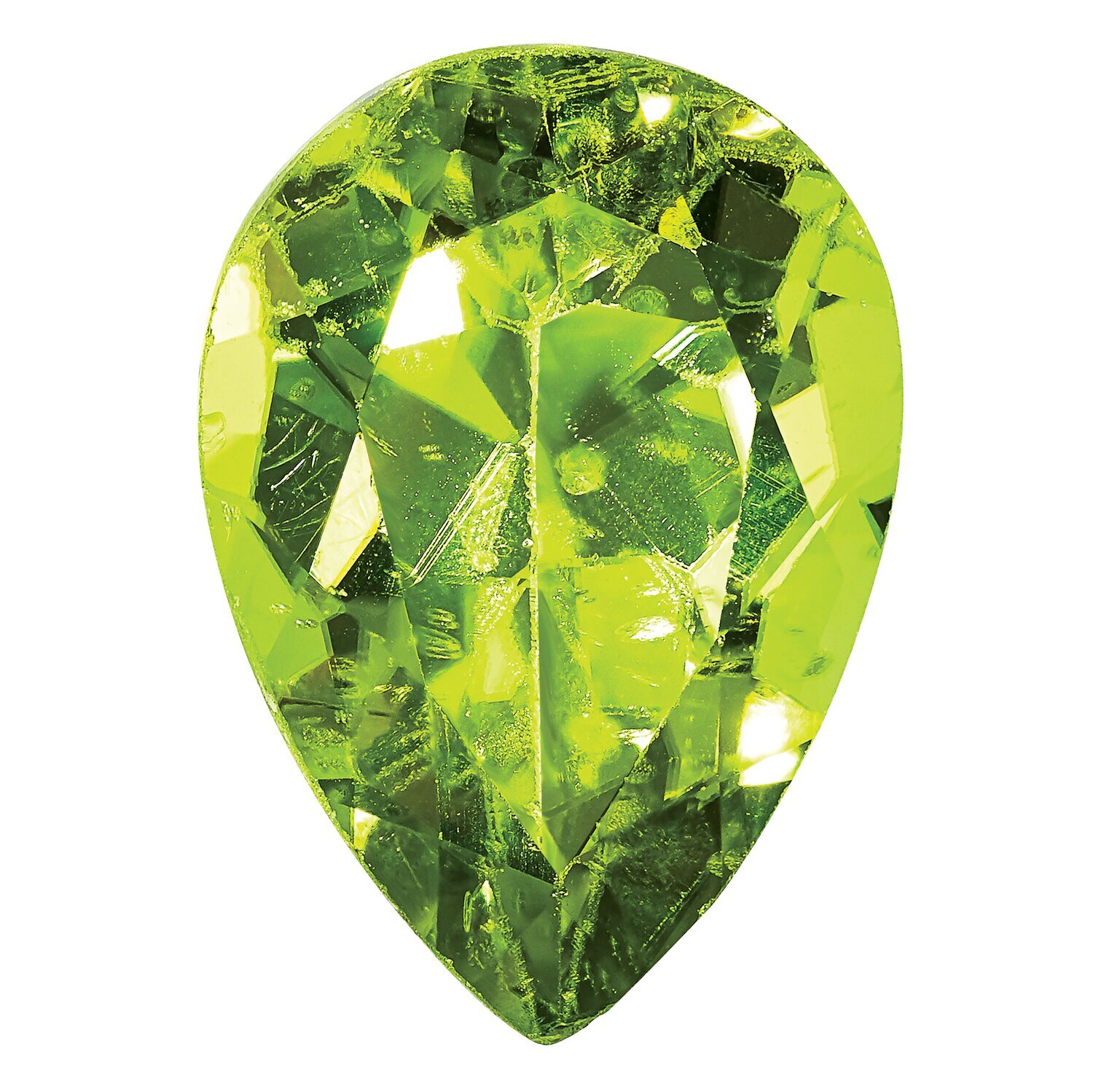 Peridot 10X7mm Pear AA Quality Gemstone PE-1007-PSF-AA, MPN: PE-1007-PSF-AA,