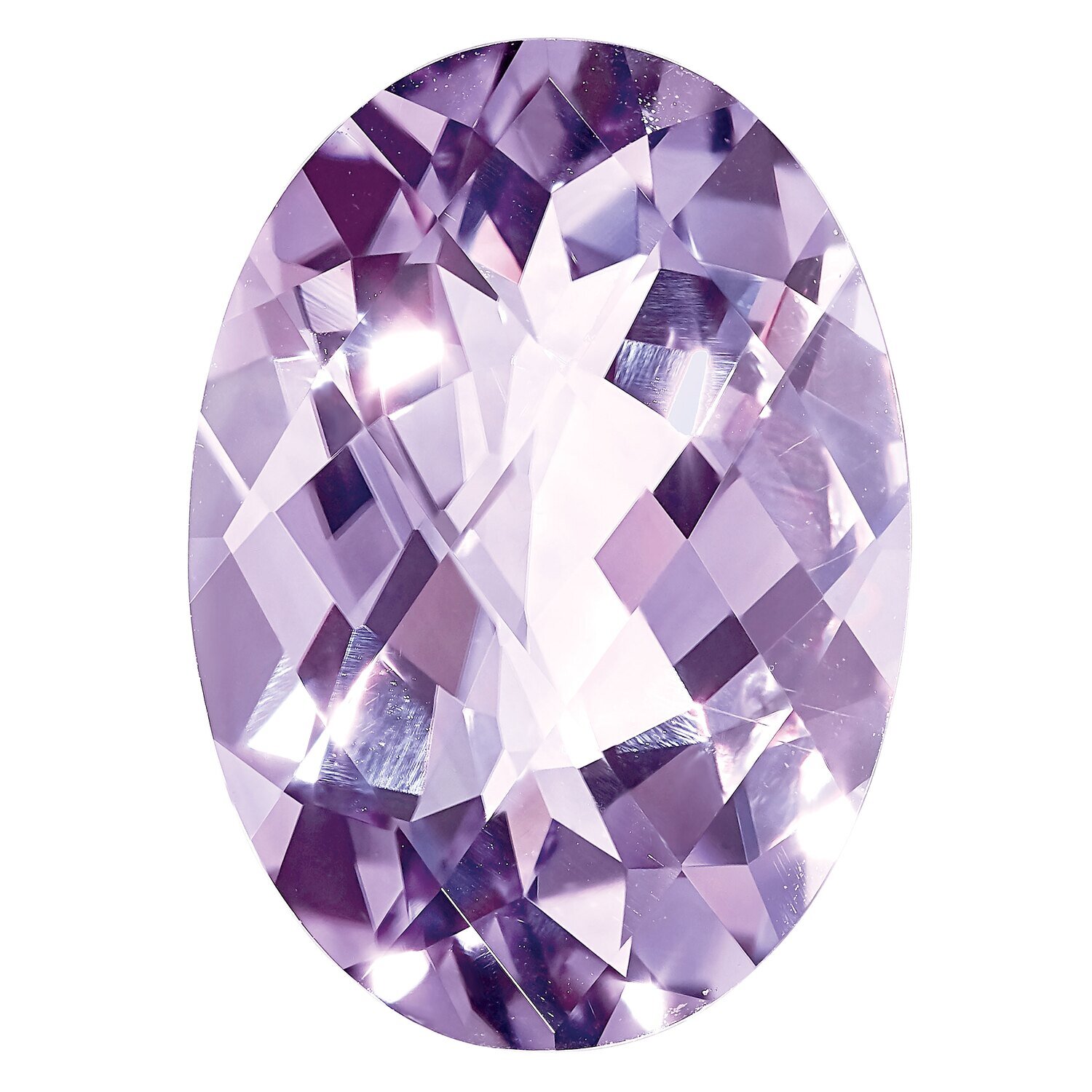 Rose De France 12X10mm Oval Checkerboard AA Quality Gemstone PQ-1210-OVX-AA, MPN: PQ-1210-OVX-AA,