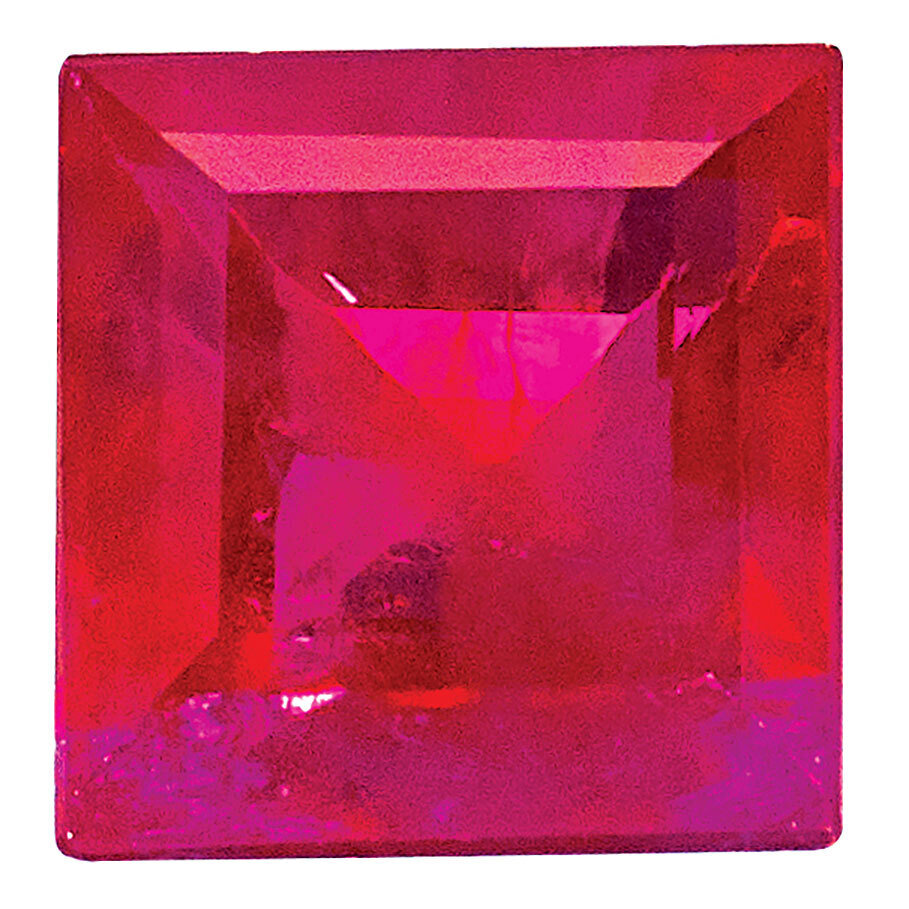 Ruby 2.75mm Square Step Cut AA Quality Gemstone RU-0275-SQS-AA, MPN: RU-0275-SQS-AA,