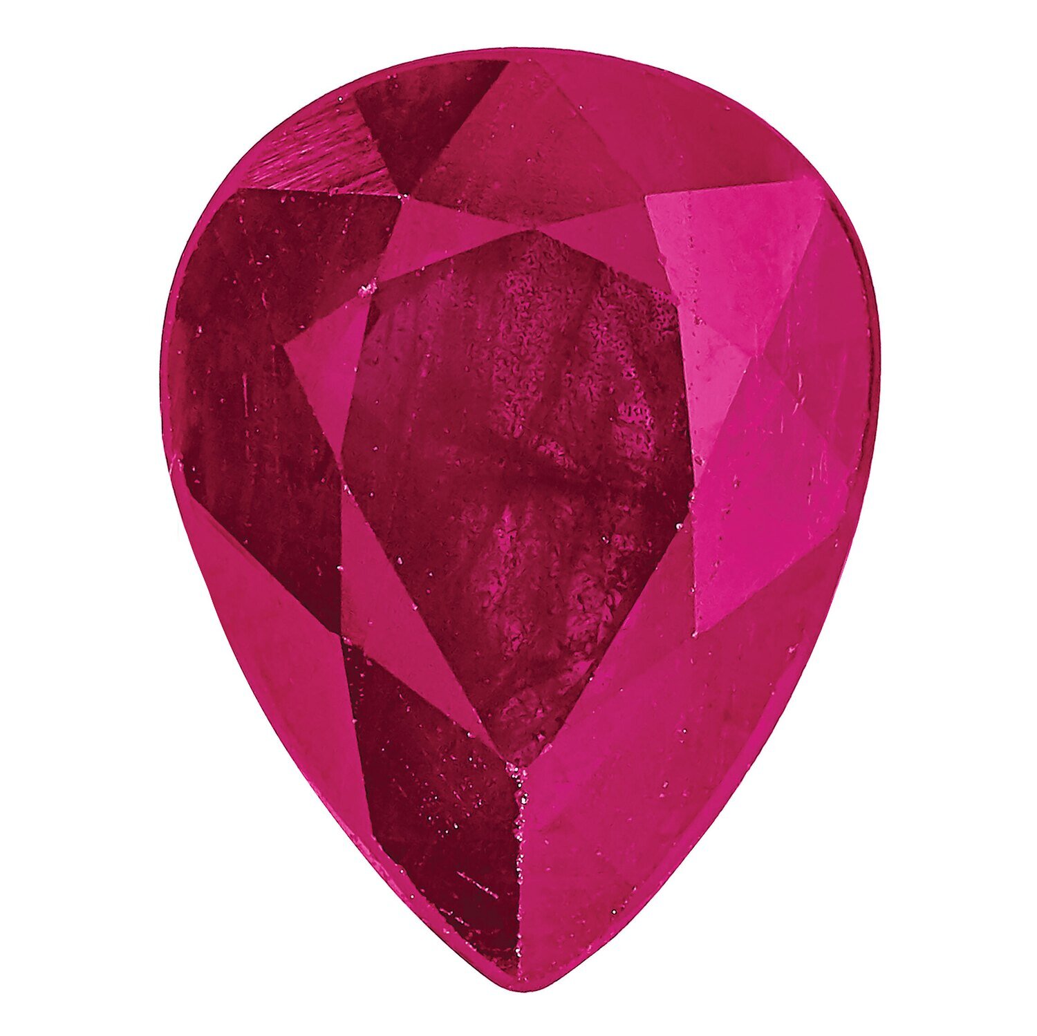 Ruby 4X3mm Pear A Quality Gemstone RU-0403-PSF-A