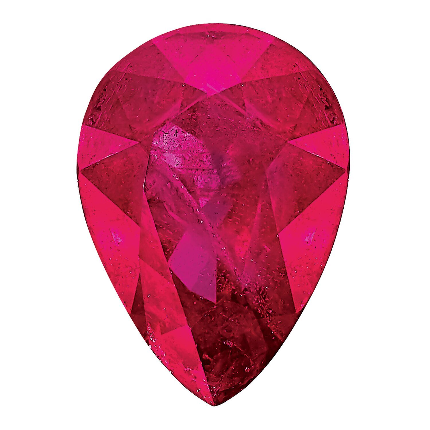 Ruby 7X5mm Pear AA Quality Gemstone RU-0705-PSF-AA, MPN: RU-0705-PSF-AA,