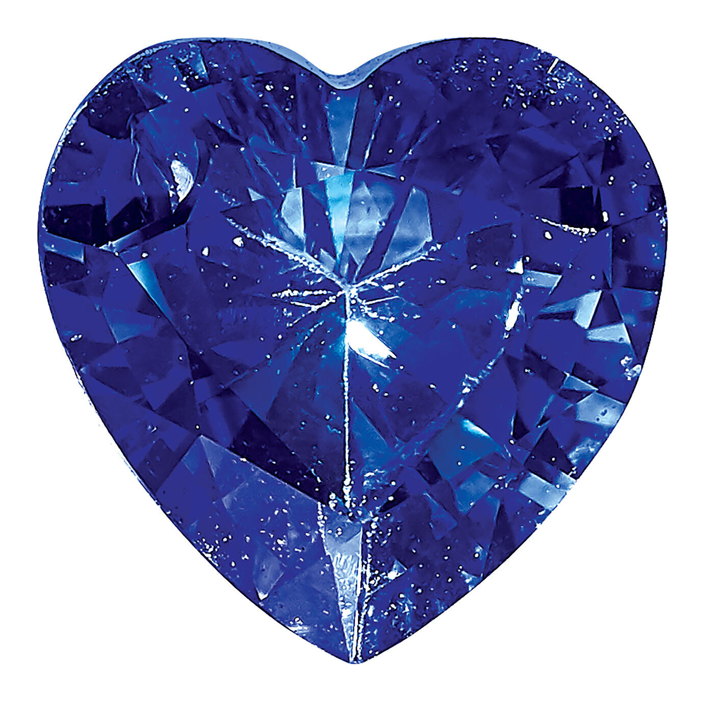 Sapphire Blue 4mm Heart Faceted AA Quality Gemstone SA-0400-HTF-BL-AA