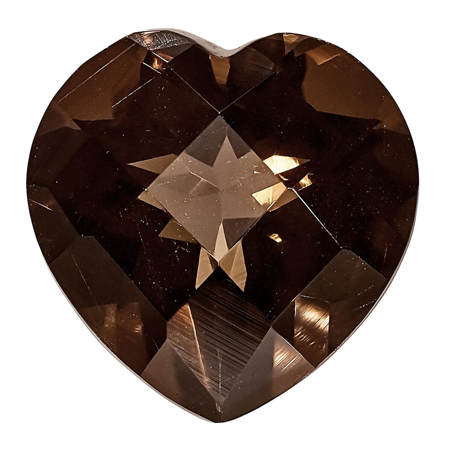Smoky Quartz 6mm Heart Checkerboard AA Quality Gemstone SQ-0600-HTX-AA, MPN: SQ-0600-HTX-AA,