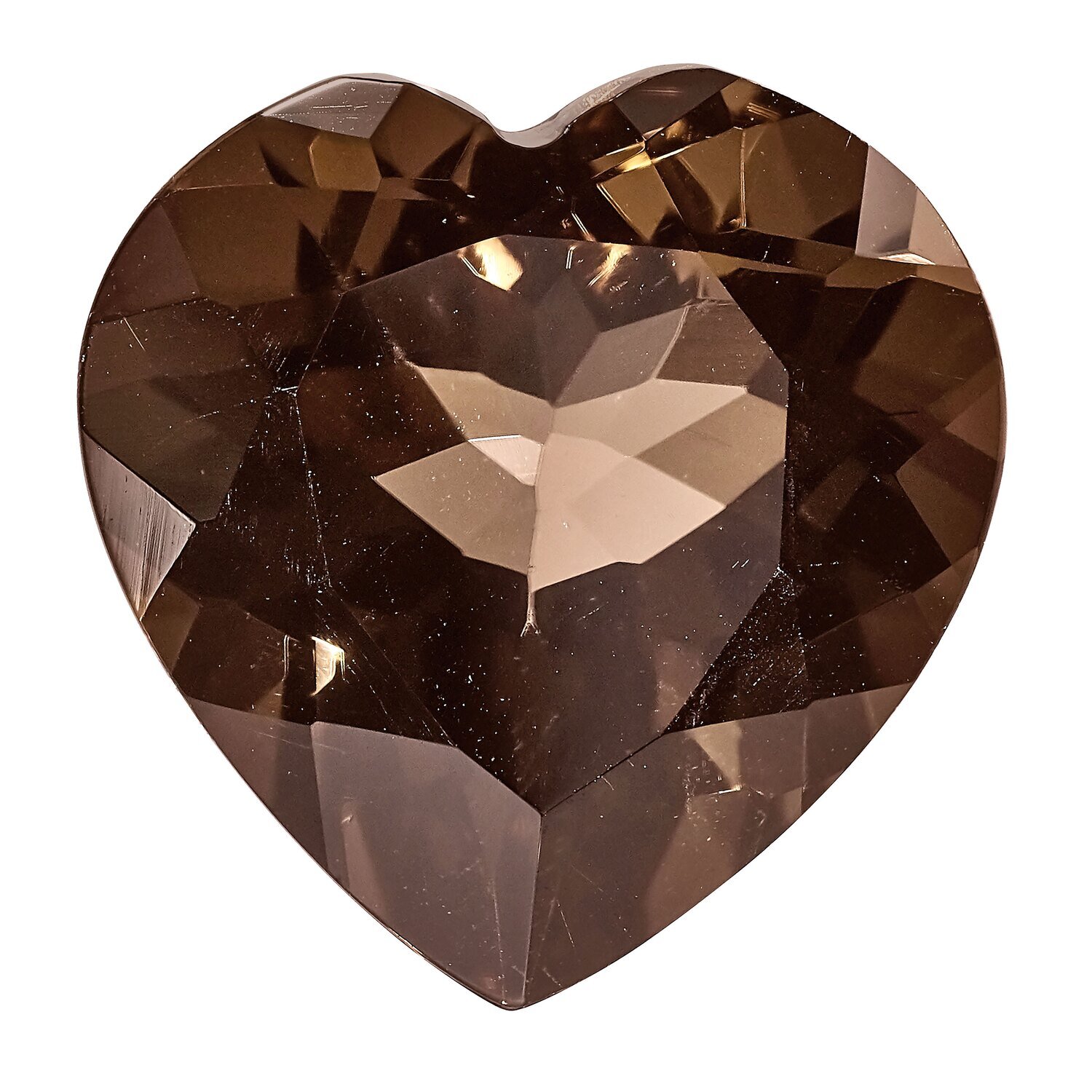 Smoky Quartz 8mm Heart Faceted AA Quality Gemstone SQ-0800-HTF-AA, MPN: SQ-0800-HTF-AA,
