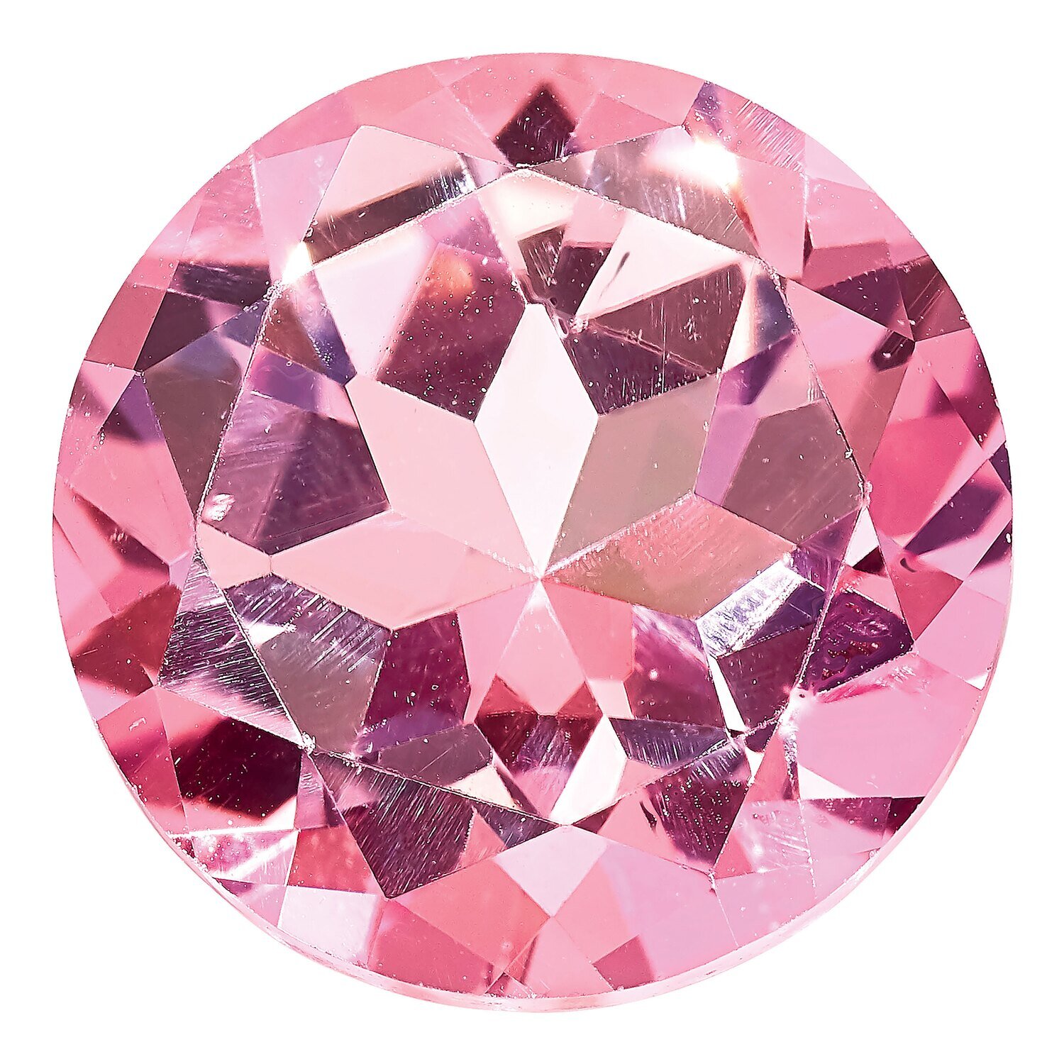 Topaz Baby Pink 3mm Round Natural Brilliance Gemstone TP-0300-RDF-PB, MPN: TP-0300-RDF-PB,