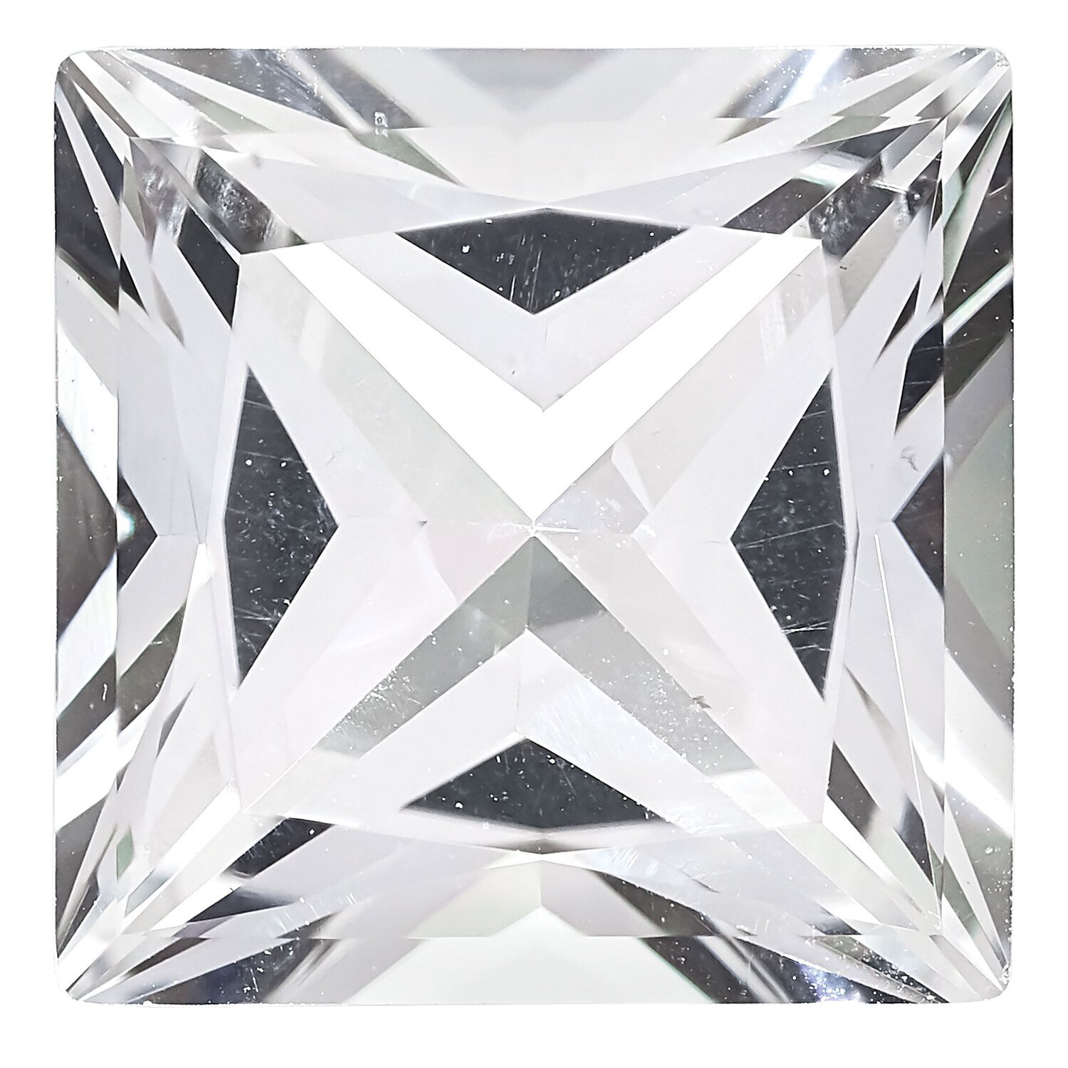 Topaz White 4mm Princess Gemstone TP-0400-SQP-WH, MPN: TP-0400-SQP-WH,