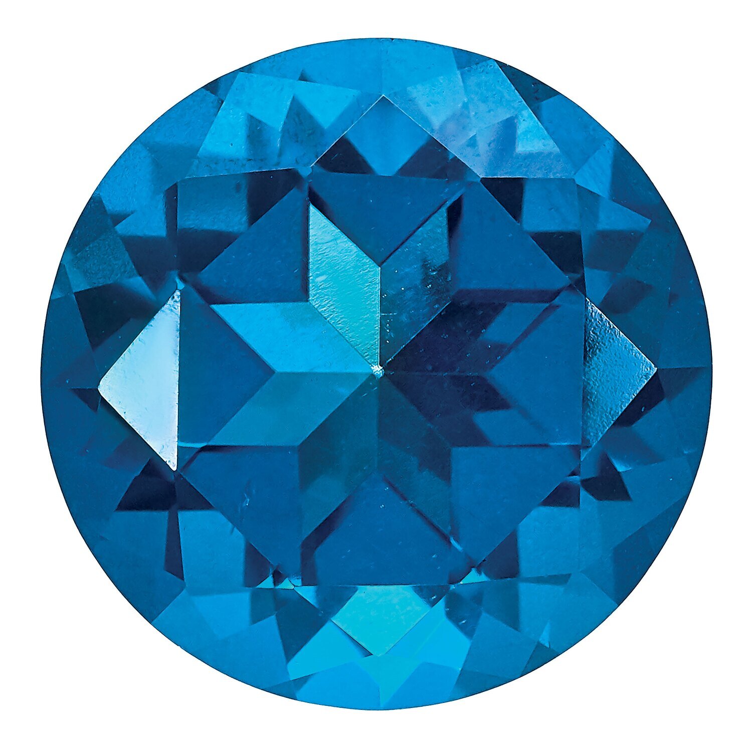 Topaz Kashmir Blue 7mm Round Star Gemstone TP-0700-RDF-KB, MPN: TP-0700-RDF-KB,