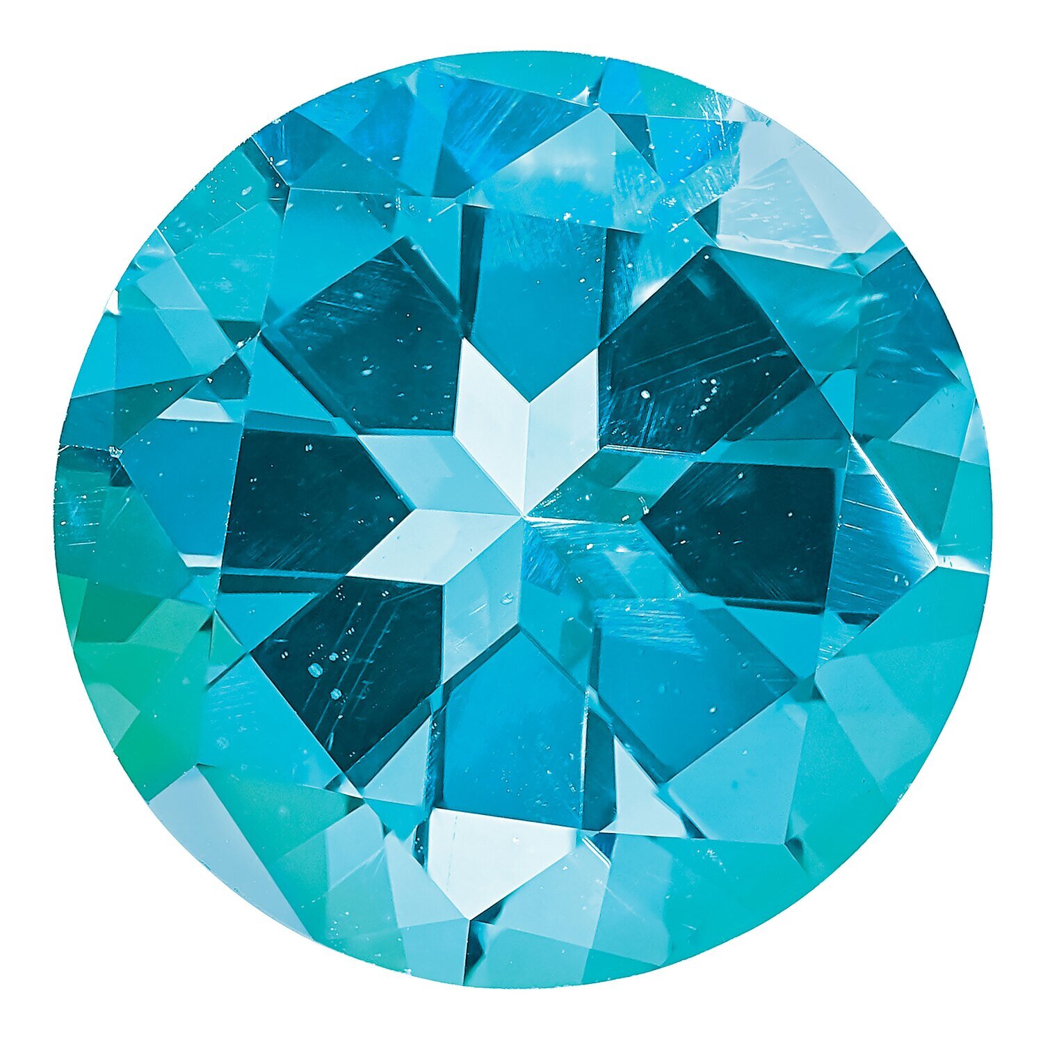 Topaz Paraiba Blue 5mm Round Star Gemstone TP-0500-RDF-PA, MPN: TP-0500-RDF-PA,