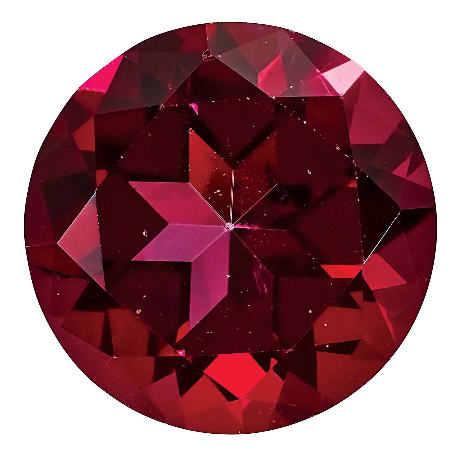 Topaz Blazing Red 5mm Round Star Gemstone TP-0500-RDF-RB, MPN: TP-0500-RDF-RB,