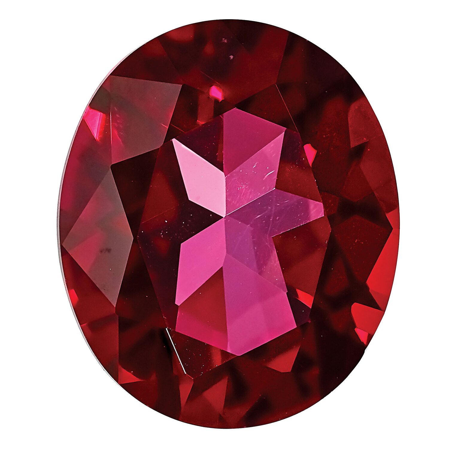 Topaz Blazing Red 6X4mm Oval Gemstone TP-0604-OVF-RB, MPN: TP-0604-OVF-RB,