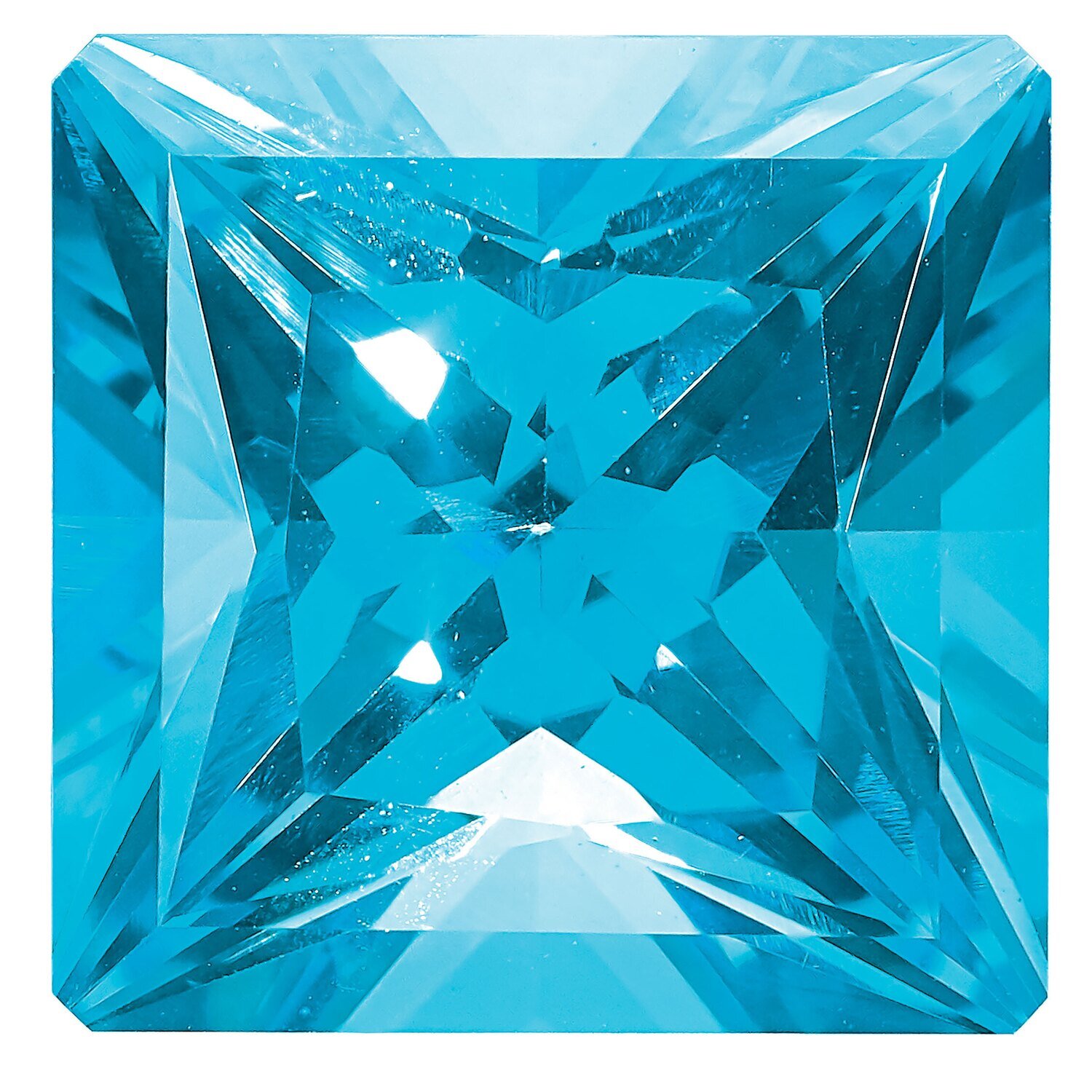 Topaz Paraiba Blue 5mm Princess Gemstone TP-0500-SQP-PA, MPN: TP-0500-SQP-PA,