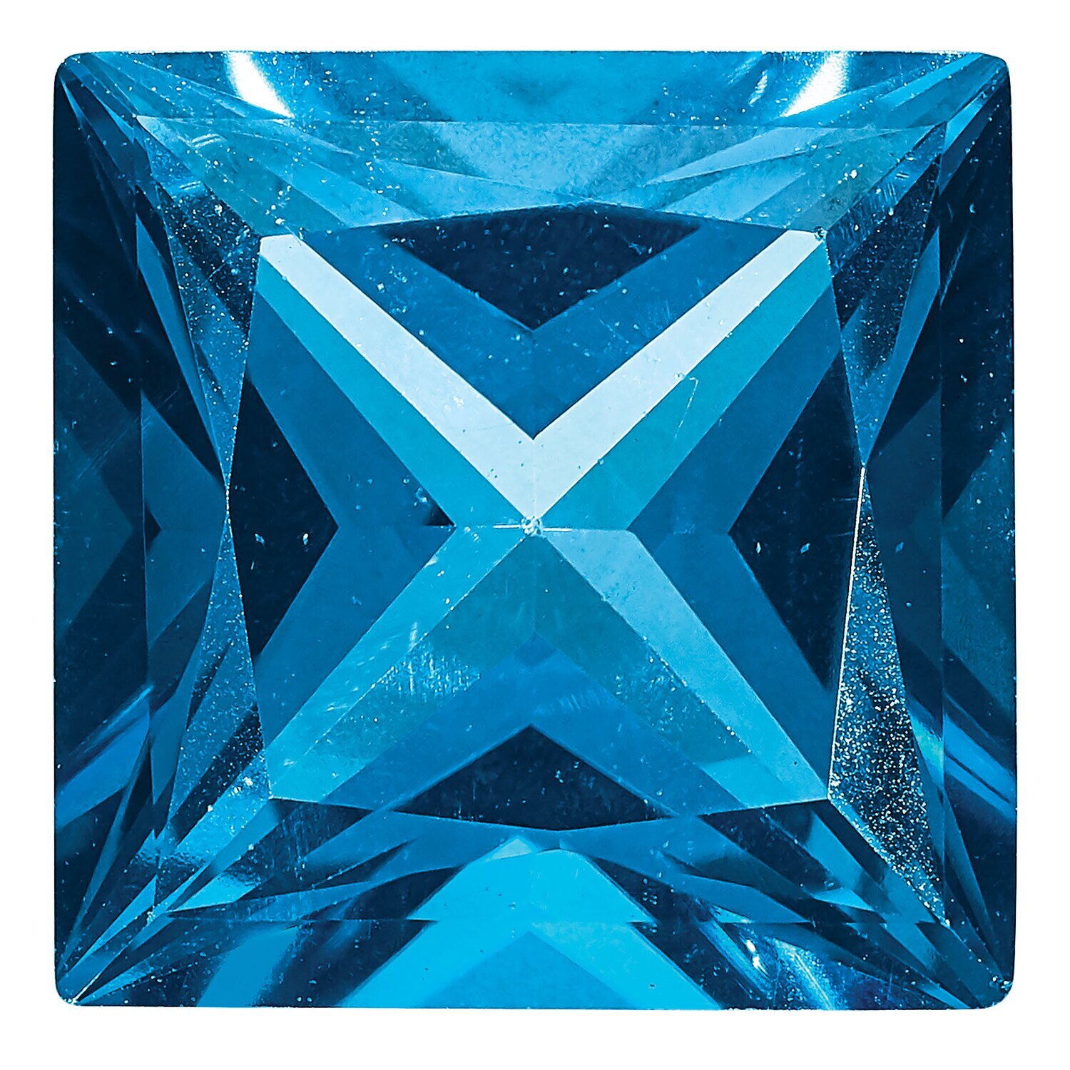 Topaz Kashmir Blue 6mm Princess Gemstone TP-0600-SQP-KB, MPN: TP-0600-SQP-KB,