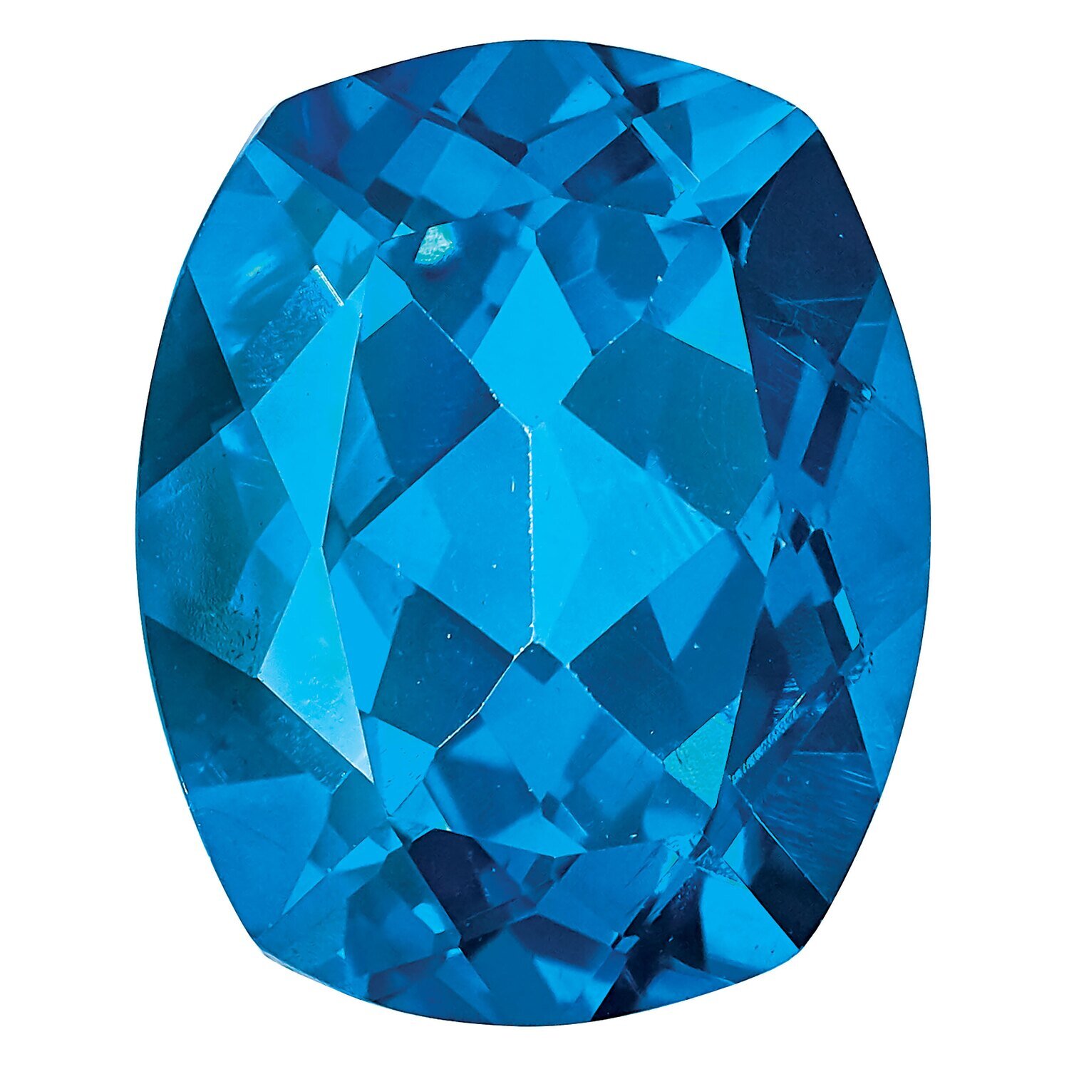 Topaz Kashmir Blue 9X7mm Cushion Gemstone TP-0907-CUF-KB, MPN: TP-0907-CUF-KB,