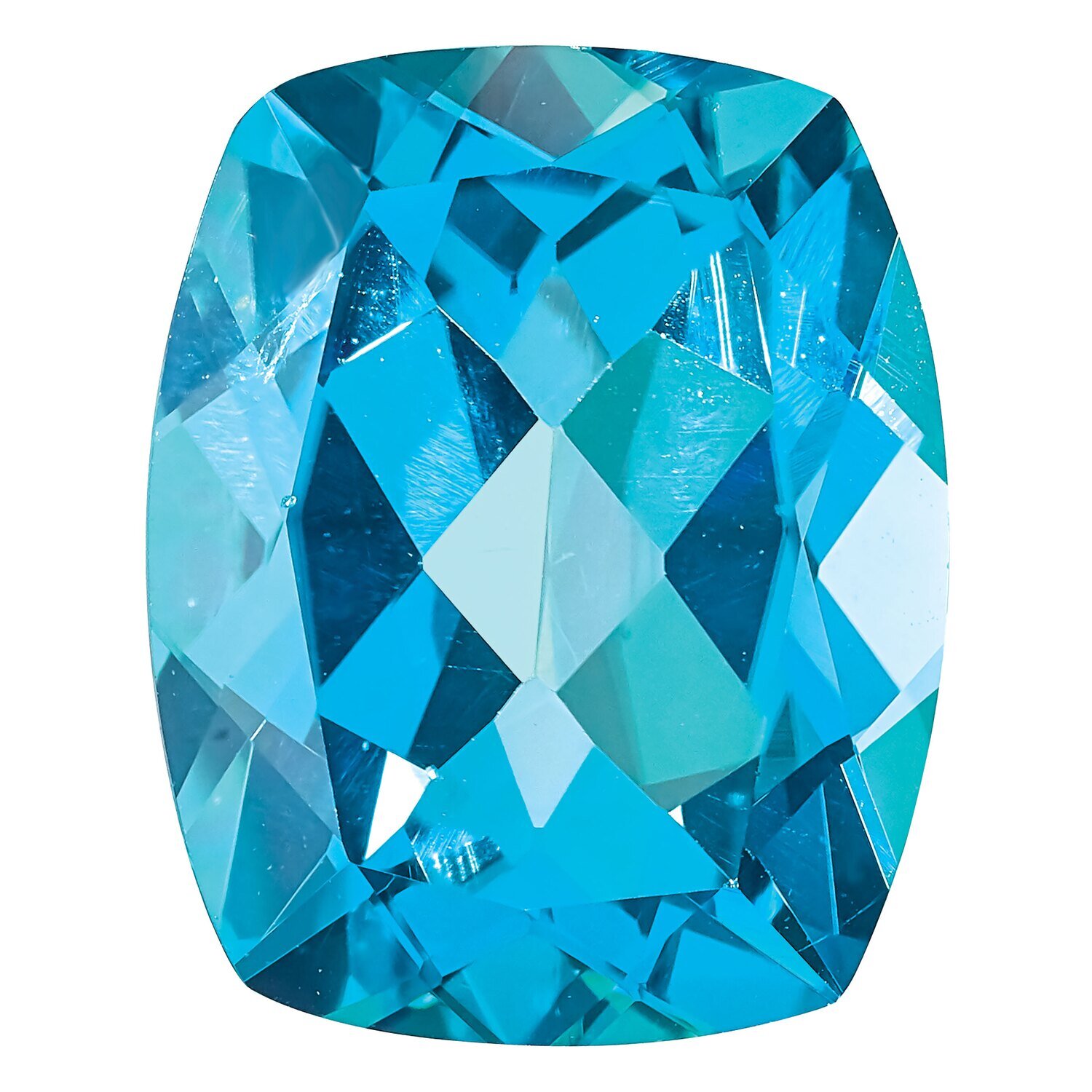Topaz Paraiba Blue 9X7mm Cushion Gemstone TP-0907-CUF-PA, MPN: TP-0907-CUF-PA,