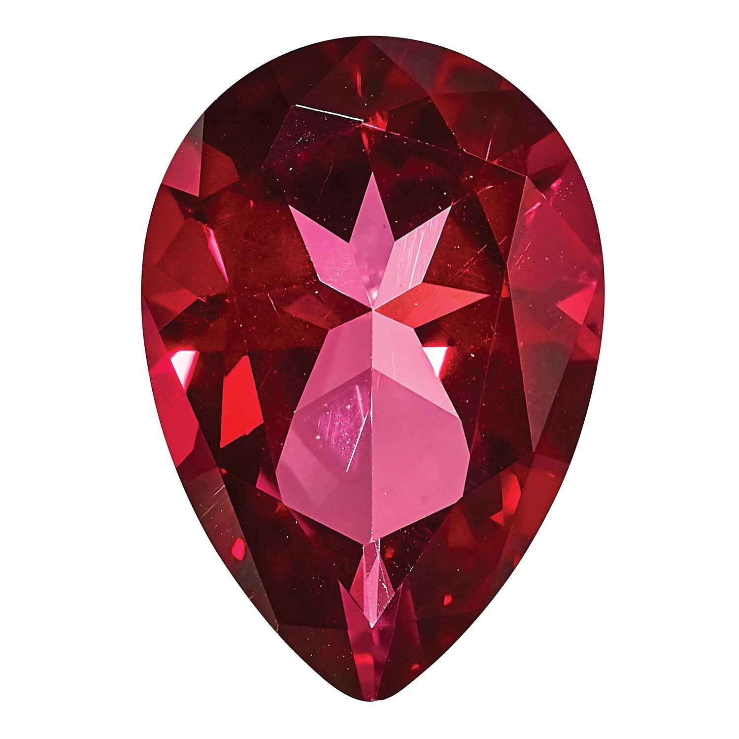 Topaz Blazing Red 8X5mm Pear Gemstone TP-0805-PSF-RB, MPN: TP-0805-PSF-RB,