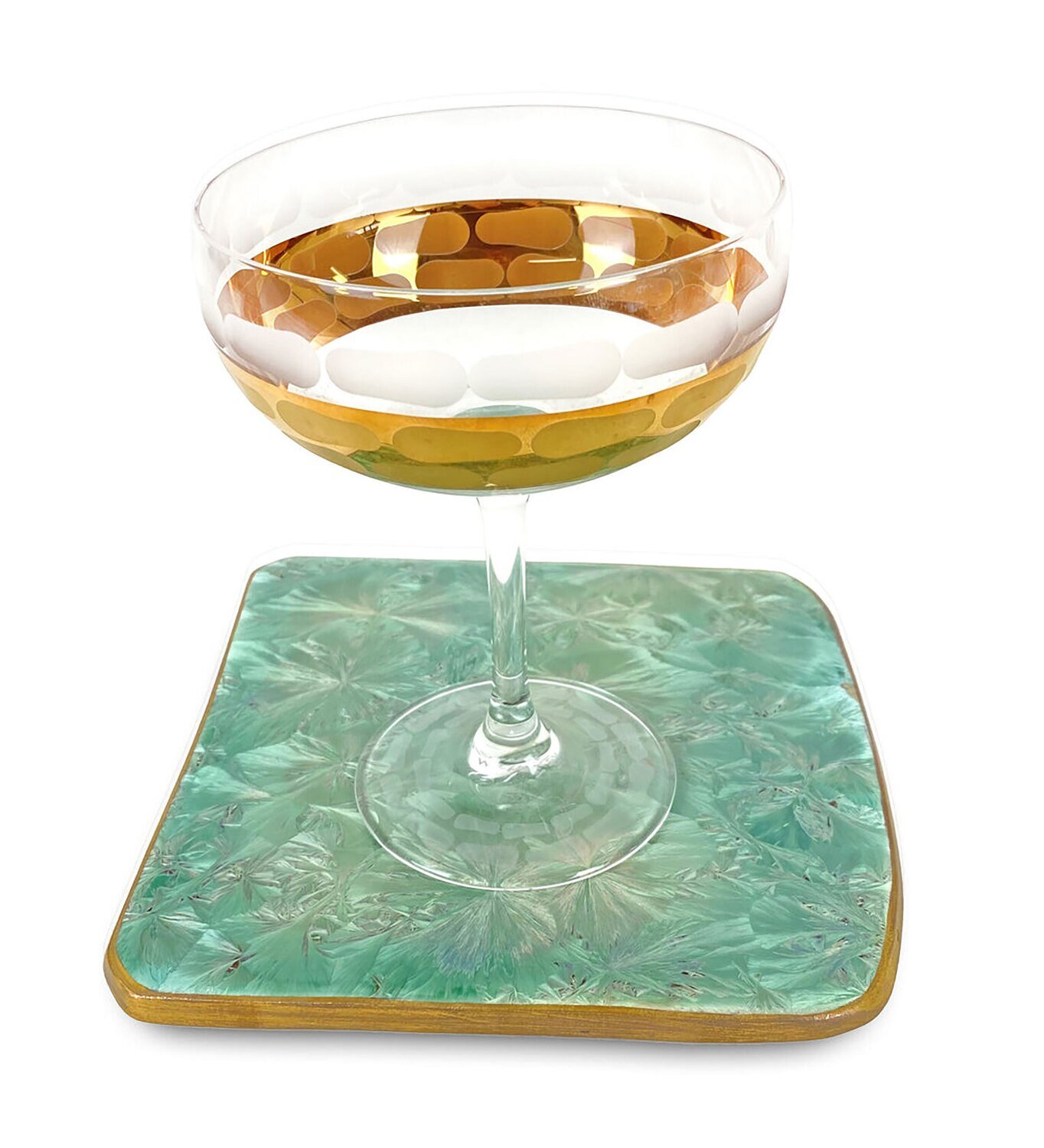 Michael Wainwright Borealis Aqua Large Coasters Set of 2 89BO66, MPN: 89BO66,