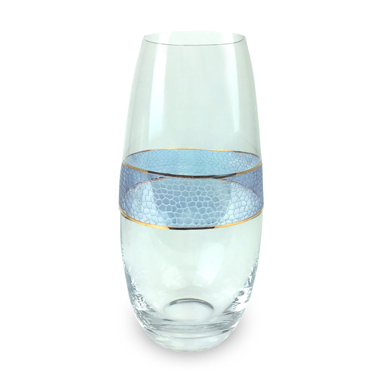Michael Wainwright Panthera Indigo Glass Vase 35PA65, MPN: 35PA65, 810027201379