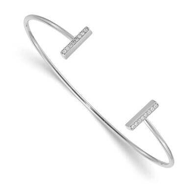 Diamond Bar Bangle 14k White Gold XB313WVS, MPN: XB313WVS,