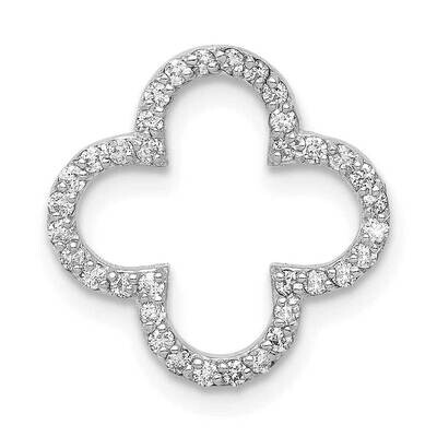 Diamond Quatrefoil Design Pendant 14k White Gold Small XP5048WVS, MPN: XP5048WVS,