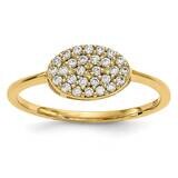 Diamond Cluster Oval Ring 14k Gold Y13741VS, MPN: Y13741VS,