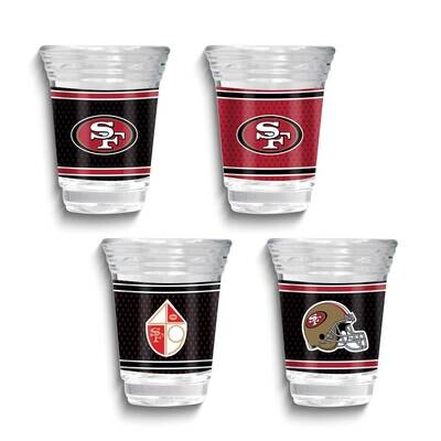 NFL San Francisco 49ers 4-piece Shot Glass Set GM26125-FOR, MPN: GM26125-FOR, 737538033254
