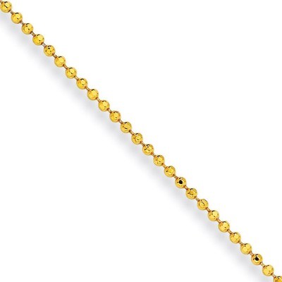 Yellow Rhodium over Brass 2.00mm Plated Ball Chain SRN212 by Chisel, MPN: SRN212, 883957748986