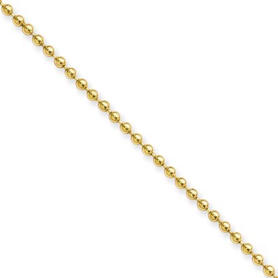 IP Gold-plated 2.0mm 18 Inch Ball Chain - Stainless Steel SRN222GP by Chisel, MPN: SRN222GP, 883957…