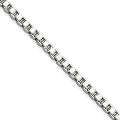 2.4mm 18 Inch Box Chain - Stainless Steel SRN664 by Chisel, MPN: SRN664, 886774042527