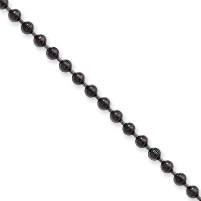 3.0mm IP Black-plated 18 Inch Ball Chain - Stainless Steel SRN223BP by Chisel, MPN: SRN223BP, 88677…
