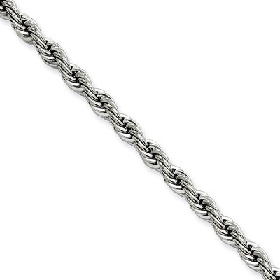 4.0mm 18 Inch Rope Chain - Stainless Steel SRN673 by Chisel, MPN: SRN673, 886774042886