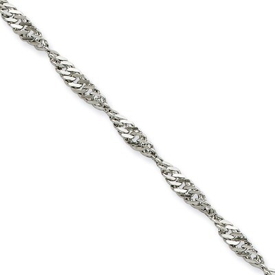 3.0mm 18 Inch Singapore Chain - Stainless Steel SRN678 by Chisel, MPN: SRN678, 886774043029