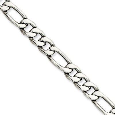 6.75mm 20 Inch Figaro Chain - Stainless Steel SRN681 by Chisel, MPN: SRN681, 886774043142