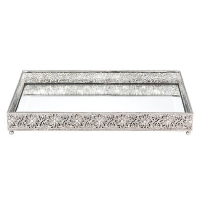 Olivia Riegel Large Silver Windsor Beveled Mirror Tray VT0001, MPN: VT0001, 817655011554