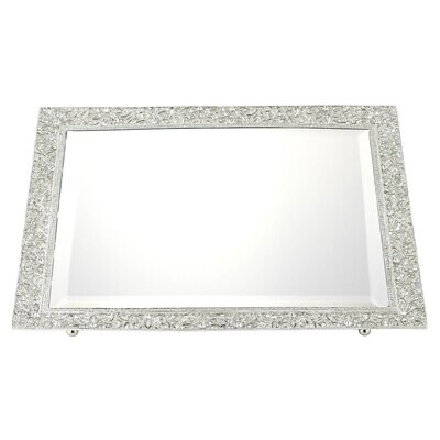 Olivia Riegel Silver Windsor Beveled Mirror Tray VT1739, MPN: VT1739,