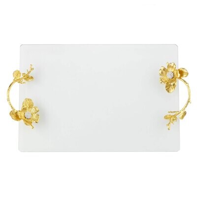 Olivia Riegel Gold Botanica Glass Tray VT9000, MPN: VT9000, 817655013237