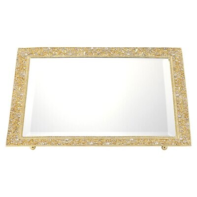 Olivia Riegel Gold Windsor Beveled Mirror Tray VT2739, MPN: VT2739,