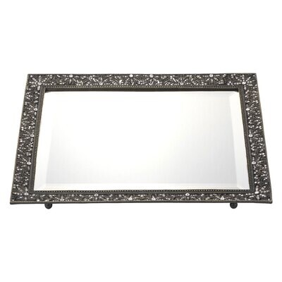 Olivia Riegel Bronze Windsor Beveled Mirror Tray VT4739, MPN: VT4739,