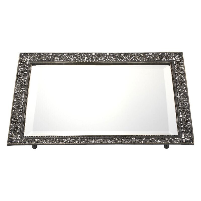 Olivia Riegel Bronze Windsor Beveled Mirror Tray VT4739