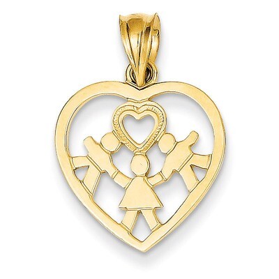 Heart Charm 14k Gold D590, MPN: D590, 883957394251