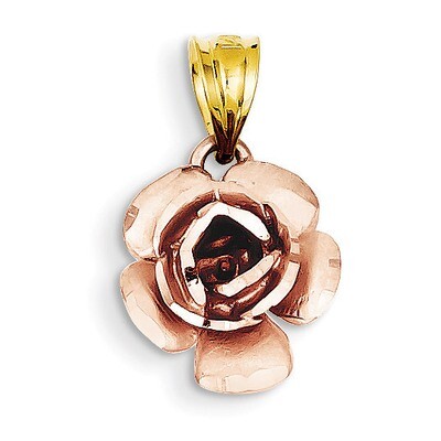 Rose Charm 14k Two-Tone Gold D617, MPN: D617, 883957865218