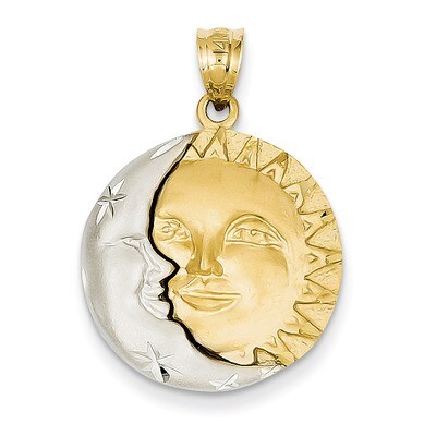 Sun &amp; Moon Charm 14k Gold D8, MPN: D8, 883957865492