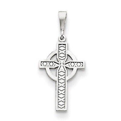 Celtic Cross Charm 14k White Gold D805, MPN: D805, 191101179020