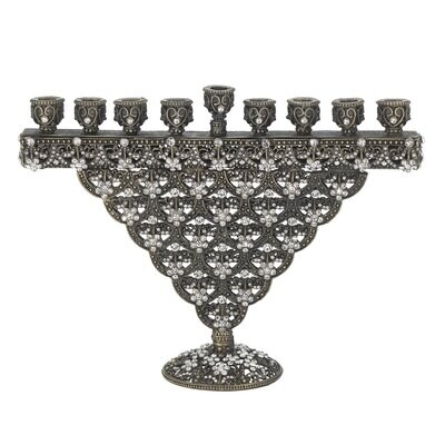 Olivia Riegel Bronze Crystal Sinclair Menorah CH2115, MPN: CH2115,