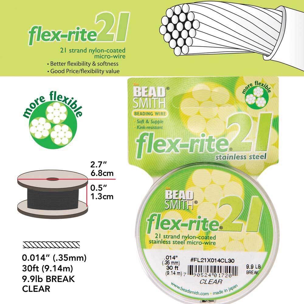 Flex-rite 21 Clear .014in Diameter 30 Feet Strand Wire Stainless Steel CRD852/14-30, MPN: CRD852/14…