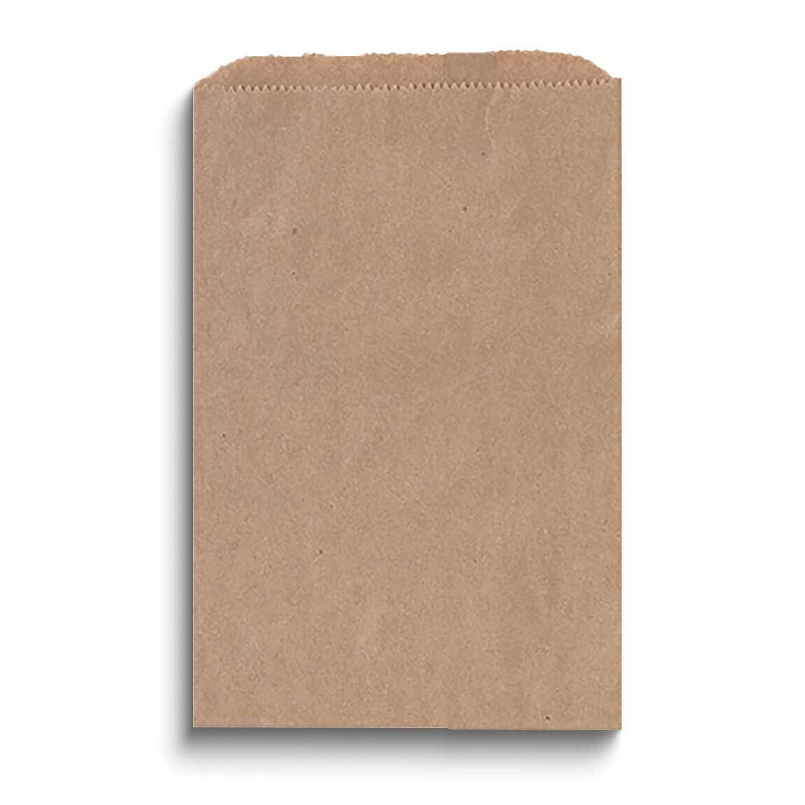 Brown Kraft Pack of 125 Paper 6.25x9.25 Flat Merchandise Bags JT5107-BR, MPN: JT5107-BR,