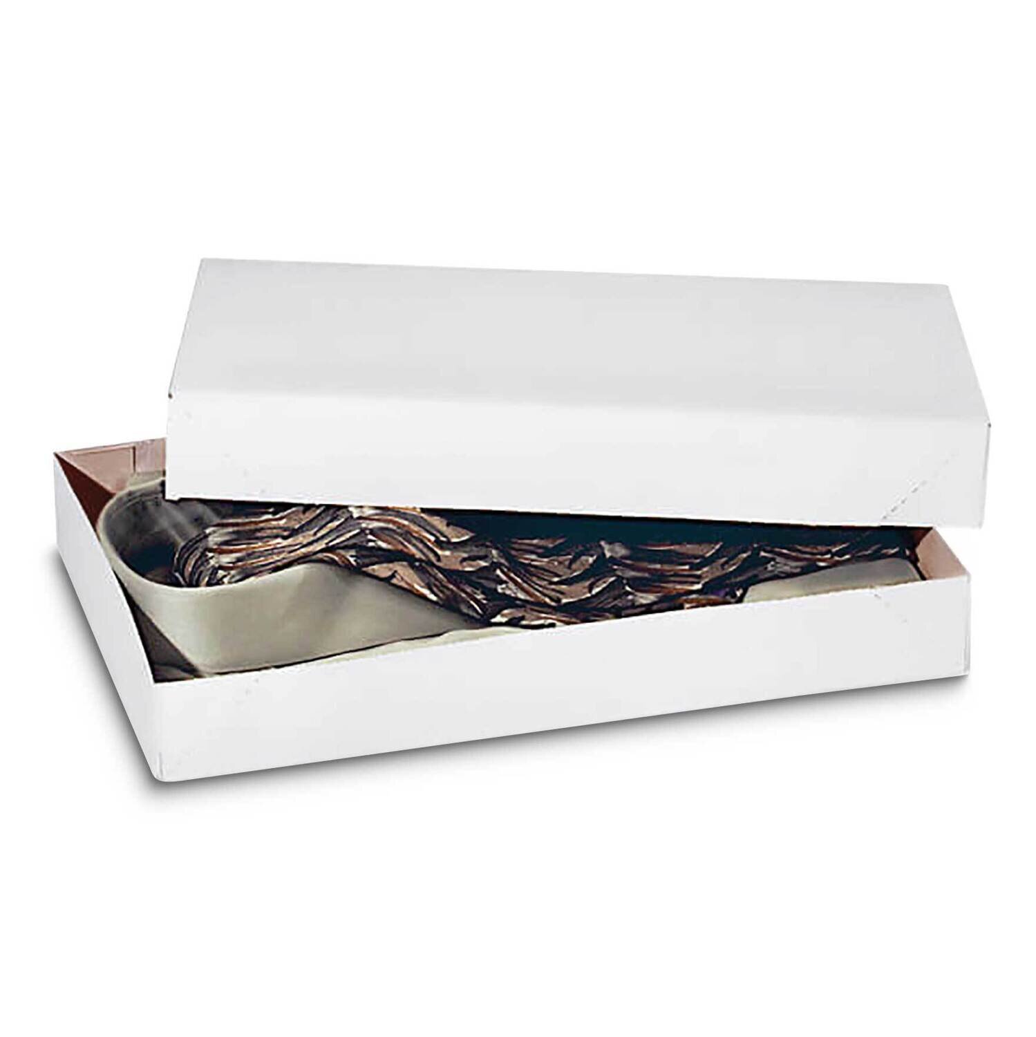 White Pack of 10 Rectangle 15x9.5x2in Paper Gift Boxes JT5088-WT, MPN: JT5088-WT,