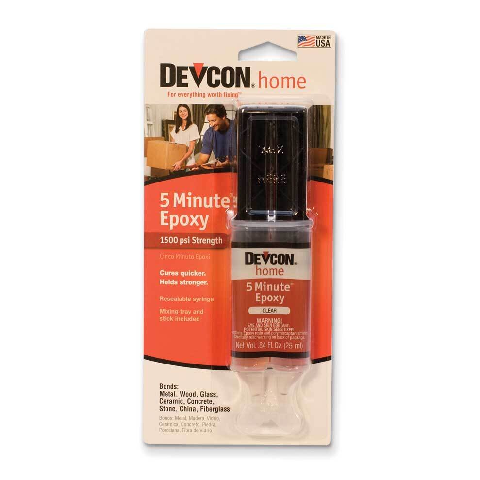 Devcon Home 5 Minute Epoxy Adhesive 1oz Syringe JT5216