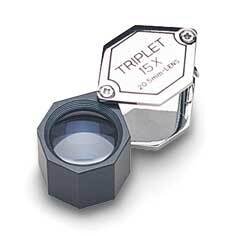 Triplex Hex 20.5mm Chrome and Black 15X Loupe with Case JT5275, MPN: JT5275,
