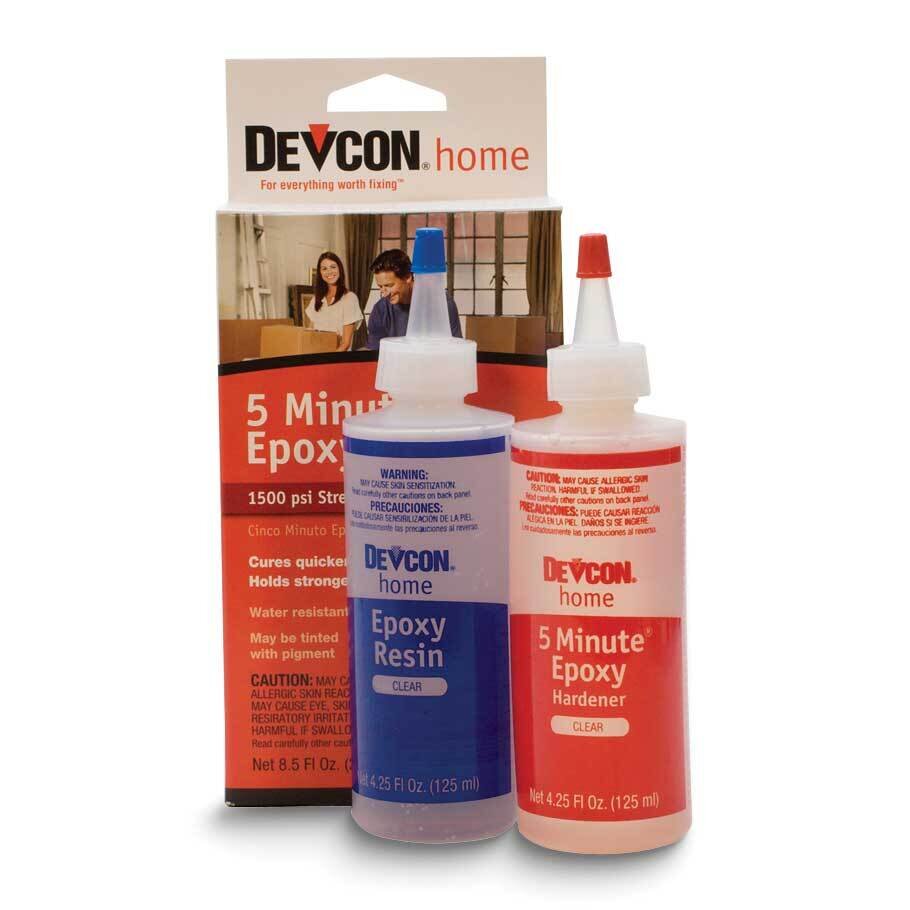 Devcon Home 5 Minute Epoxy Adhesive Two 4.25oz Bottles JT5218