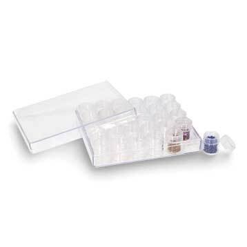 Clear Plastic 30 1in Diameter Round Containers with Lids in 1 Organizer JT5394